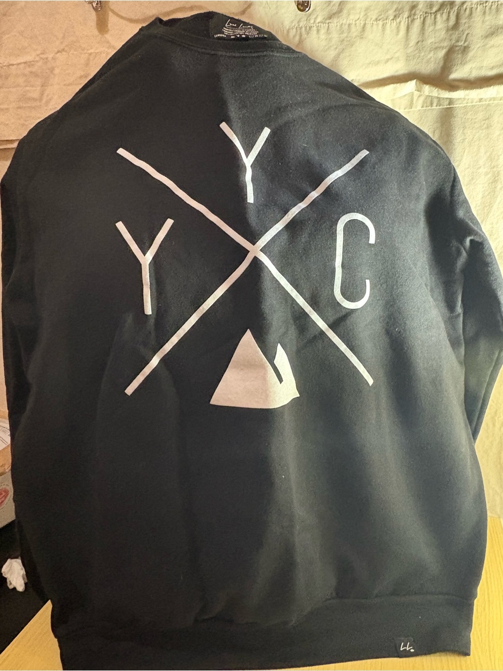 Local Landry YYC Black Sweatshirt with White Logo. Size L